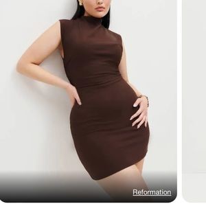 Reformation Alden Knit Dress - Brown